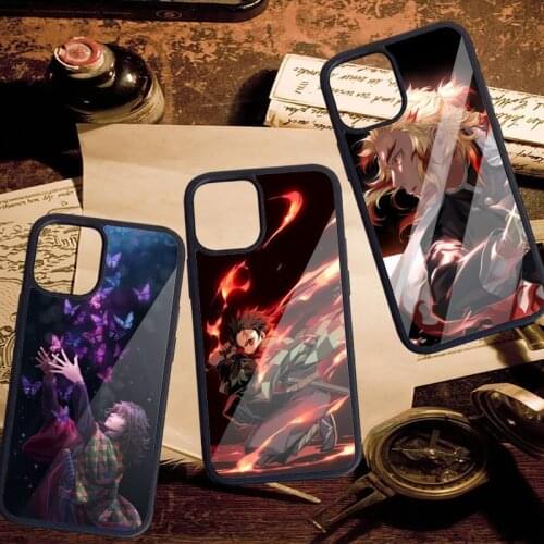 Kimetsu No Yaiba Demon Slayer Phone Case PC for iPhone 11 12 pro XS MAX 8 7 6 6S Plus X 5S SE 2020 XR