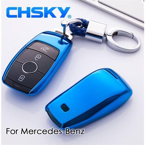 CHSKY TPU For Mercedes Key Cover Case For Mercedes Benz E Class w213 w212 Car key cover keychain shell accessories car styling