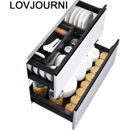 Despensa Almacenaje Armario Platos Dish Stainless Steel Cuisine Rack Organizer Kitchen Cabinet Cestas Para Organizar Basket