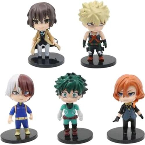 Wholesale 4 sets 10cm My Hero Academia Action Figure Toys Might Azawa Shouta Shigaraki Tomura Boku Model Figures Toy set Gifts