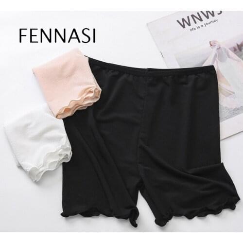 FENNASI Womens Shorts High Waist Summer Thin Section Female Underwear Breathable Safety Pants Plus Size Shorts Under The Skirt