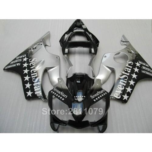 Injection molded fairing kit for Honda CBR600 F4I 01 02 03 silver black fairings set CBR600RR F4I 2001 2002 2003 HU12