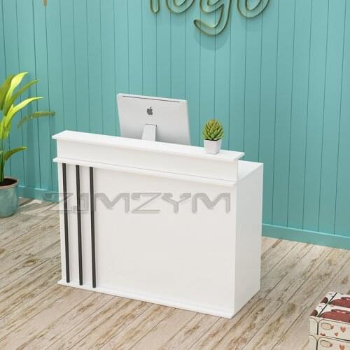 Checkout counter small simple modern clothing shop beauty salon hairdressing and manicure reception front desk