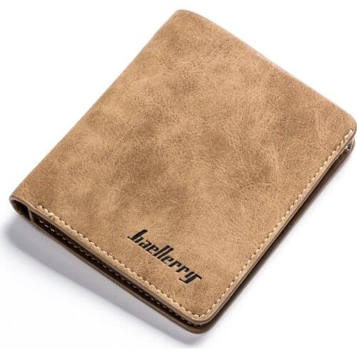 Fashion Scrub Leather Men Wallets Vintage Designer Male Short Wallet Bifold SIM Card Holder Slim Purses For