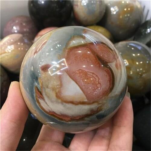 Hot sale natural ocean jasper quartz crystal high polished stone sphere for home decoration