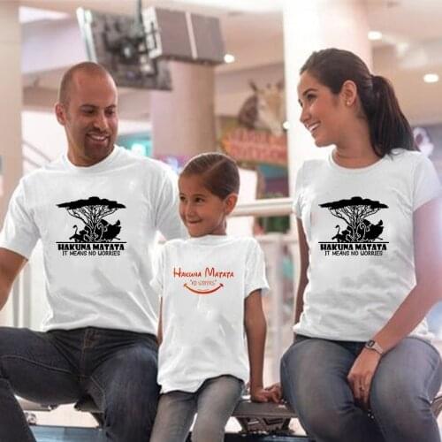 Hot Selling Disney Cartoon The Lion King Printed T-Shirts High Quality Family Matching Clothes Unisex Boys and Girls Daily Wear