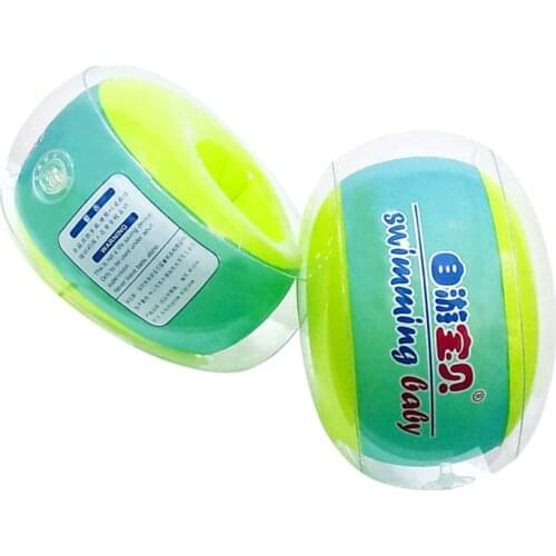 1 Pair Arm Floaties Kids Roll Inflatable Swim Arm Bands Floater Sleeves Swimming Ring Armlets for Children (Blue, Suitable fo