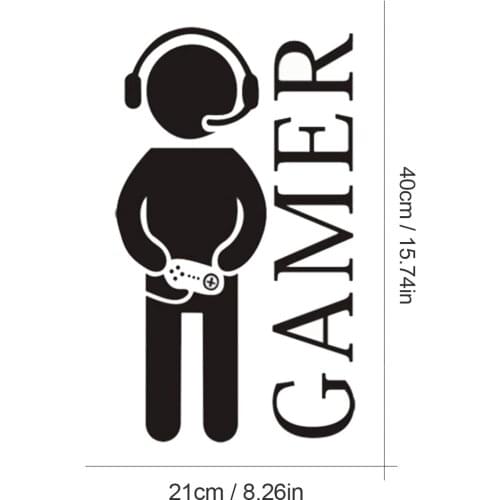 Game Wall Sticker Wall Decal Game Boy Bedroom Gaming Room Decoration Personality Car Sticker 40cm*21cm
