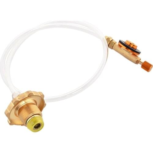 New Outdoor Camping Gas Stove Valve Safe Switching Charging Refill Inflatable Adapter For Flat Tank Gas Cylinder