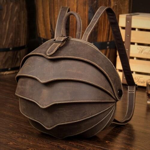 Luufan Original handmade Unique beetle leather backpack for men women top layer leather pangolin backpack Featured Bagpack