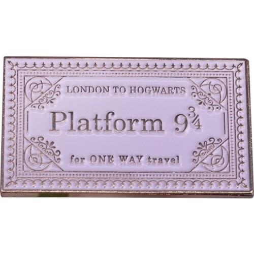 P5551 Dongmanli 9 3/4 Ticket Hard Enamel Pins Women Men Badge Backpack Collar Lapel Fashion Jewelry