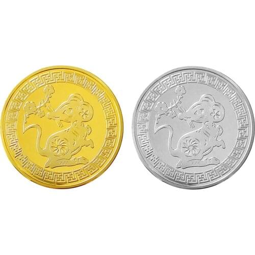Chinese Zodiac Commemorative Coin Lucky New Year Small Gift Collection Art