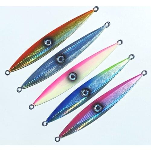 5pcs 40g/60g/80g/120g/150g/200g lumioous glow in dark metal jig lead fish lead jig quick jig