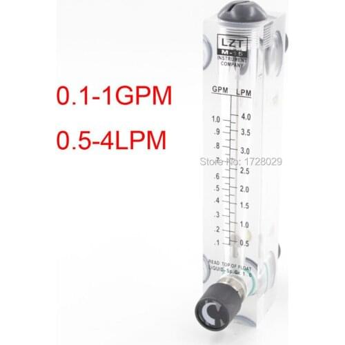 LZT-15T Adujustale Liquid Flow Meter 0.1-1GPM 0.5-4LPM Water Flowmeter