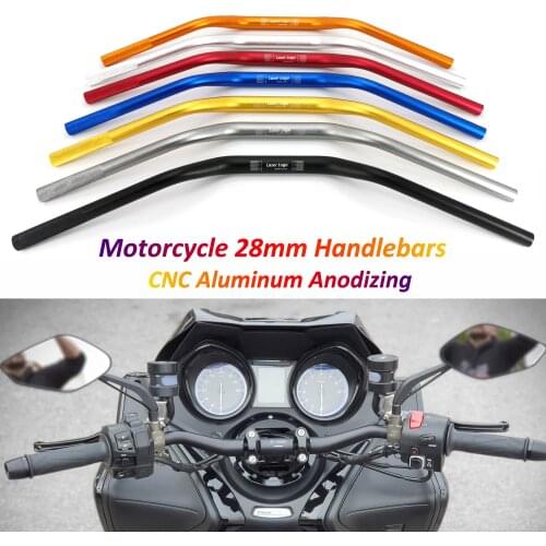 Motorcycle Handlebar 28mm CNC Aluminum Alloy Steering Wheel for EXC CRF Dirt Pit Bike Tmax 530 Xmax 300 R6 R3 PCX Monster 696
