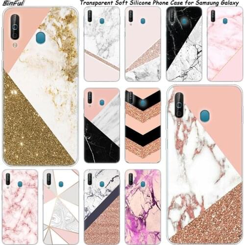 Hot Luxury marble Silicone Phone Case For Samsung Galaxy A80 A70 A60 A50 A40 A40S A30 A20E A2CORE M40 Note 10 Plus 9 8 5 Fashion