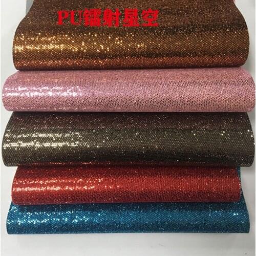 Synthetic glitter mesh Gree Pu leather Shoe material