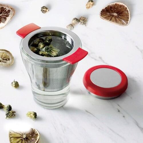 Premium Stainless Steel Tea Strainer Insulated Silicone Handle Tea Infuser Household Kitchen Goods Tea Filter For Home Office