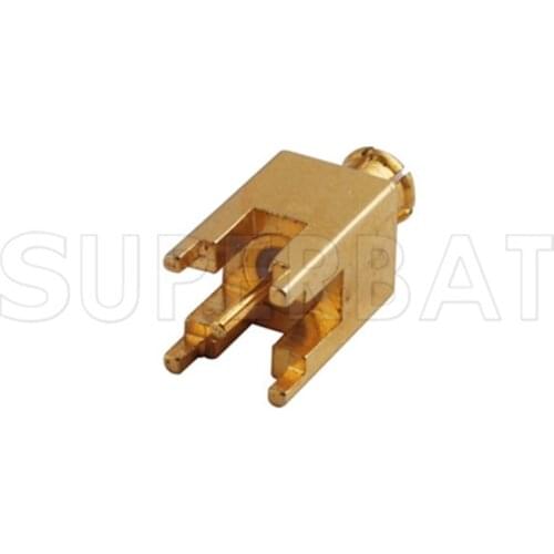 Superbat 10pcs MCX thru hole Plug Male PCB Mount with solder post