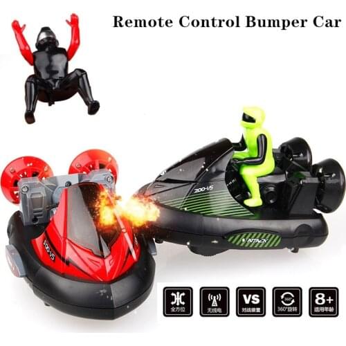 2pcs Bumper RC Car 2.4G RC Battle Bumper Car Stunt Car 27MHz/40MHz Bumper Trucks w/ Ejectable Driver Remote Control Car kids toy