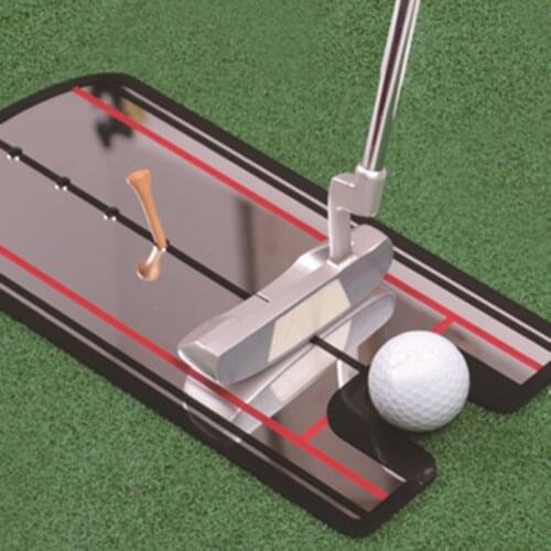 Golfs' Putting Training Aid with Mirror Design Portable Easy to Use Durable Long Lasting for Indoor Outdoor LBE