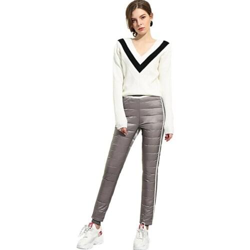 Outdoor Climbing Thickened Insulated Pants Double-Sided White Duck Down Softshell Pants Women Winter Womens Ski Pants Plus Size