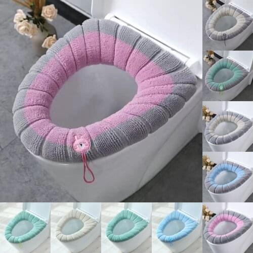 Universal Warm Soft Washable Toilet Seat Cover Mat Set for Home Decoration Closestool Mat Seat Case Toilet Lid Cover Accessories
