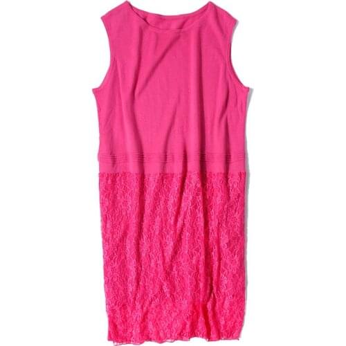 50% Wool Join Lace Panel Knit Dress