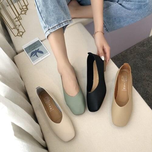 Womens shoes fashion work soft sole comfortable women wear professional inclined sole and round sole office shoes single shoes