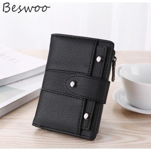 Womens Wallet Simple Retro Short Wallet Coin Purses Card Holders for Girls Purse Small Wallet Ladies Handbag Bolsa Feminina