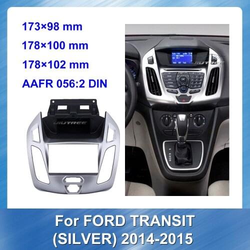 Car Audio Radio Big Screen Frame Adapter for Ford Transit 2014-2015 SILVER Trim Panel Installation Kit Audio Cover Dash Mount