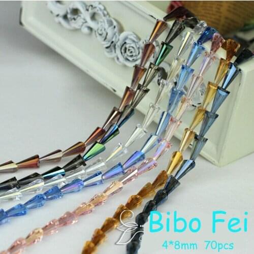 Free shipping multi color 3*6,4*8mm Czech Austria crystal beads, Conical crystal beads,bracelet necklace Jewelry Making DIY