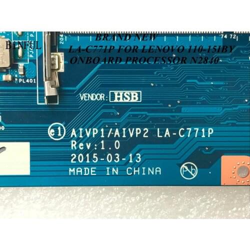 FAST SHIPPING.100% NEW , AIVP1/AIVP2 LA-C771P FOR LENOVO 110-15IBY LAPTOP MOTHERBOARD,ONBOARD PROCESSOR N2840