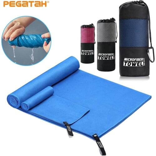 Quick Drying Sports Swimming Towel Beach Bath Towel Portable Outdoor Double-Sided Fleece Water Absorbent Sweat-Absorbent Towel