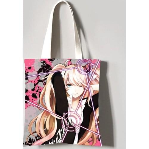 Danganronpa: Trigger Happy Havoc V3 shopping bag All color printed canvas cotton shopper jute bag Nagito Enoshima Junko bag bag