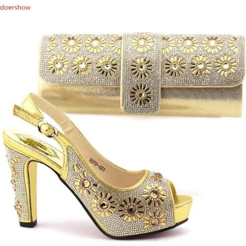 Doershow Good Looking Italian Shoes With Matching Bags African Shoes and Bag To Match Wedding Shoes and Bag Sets For Party!IO1-1