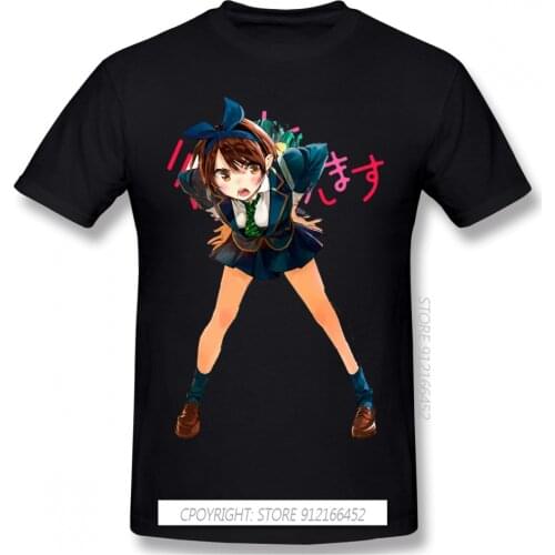 Rent A Girlfriend Kazuya Chizuru Mizuhara Ruka Anime Men 100% Cotton TShirt Graphic Plus Size Tops Kanojo Oversize Shirt