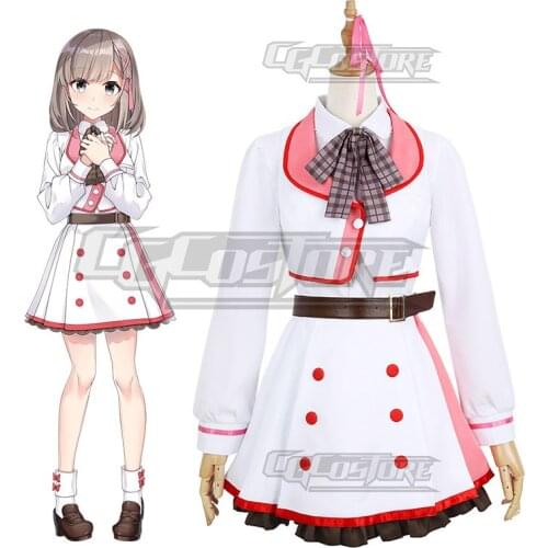 CUE! Flower Mutsuishi Haruna Cosplay Costume Anime Game Uniform Dresses Christmas Halloween Free Shipping CG954ZT