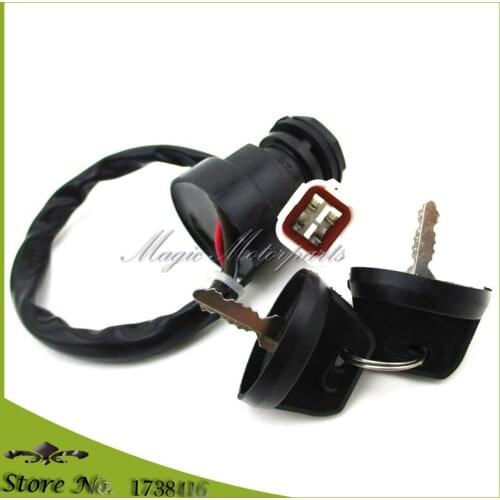 ATV Ignition Key Switch For Yamaha ATV BANSHEE YFZ350 KODIAK YFM400 4WD RAPTOR YFM50 YFM80 WOLVERINE YFM350 Quad Moped