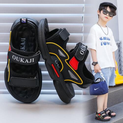 2021 New Summer Sandals for Boys Cartoon Kids Shoes Soft Non-Slip Beach Shoes Boys Sports Sandal Kids Shoes