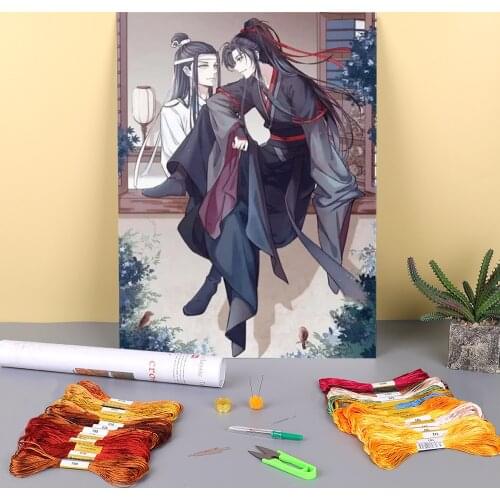 Mo Dao Zu Shi Printed Canvas 11CT Cross-Stitch Complete Kit DIY Embroidery DMC Threads Handiwork Craft Sewing Needle