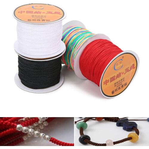 45meters Dia 0.4 0.6 0.8mm Nylon Cord For Bracelet Chinese Knot Thread Kumihimo Macrame Braided Cord String DIY Jewelry Making