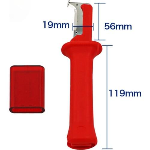 Portable cable wire Stripping Knife electricians knife elbow with hook fixed blade rubber cable wire hand tool