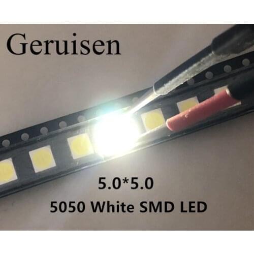 5050 SMD LED Diodes smd 5050 White/Nature white led CCT:4000-4500k 0.2w-60MA 5050 NW 50PCS