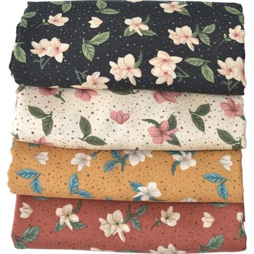 Cotton Fabric Printed Flora For Dress Material Quilting Bedding Baby Bed Sheet DIY Sewing Accessories By Half Meter