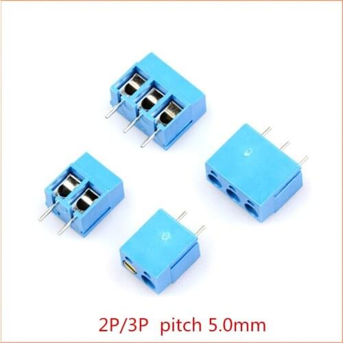 10PCS/LOT KF300-2P/3P KF300-5.0-2P/3P Screw 5.0mm 300V 16A Straight Pin PCB Screw Terminal Block Connector