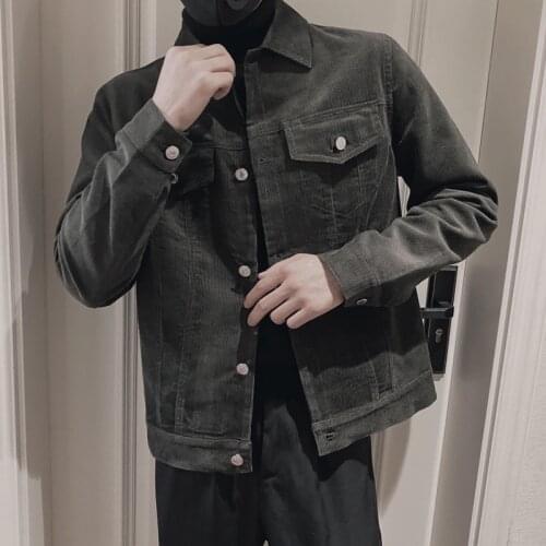 2021 Brand clothing Mens High Quality corduroy Casual jacket/Male slim fit Fashion coat clothing Plus size S-3XL
