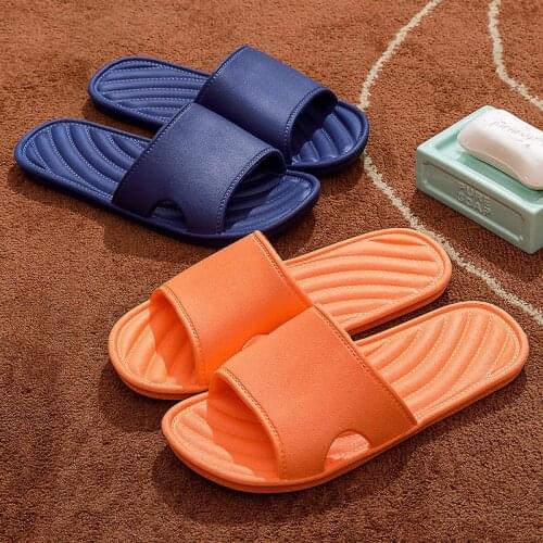 2021 summer Soft slippers slides women indoor bottom non-slip bathing bathroom Shower Eva home comfort stripe slippers for men