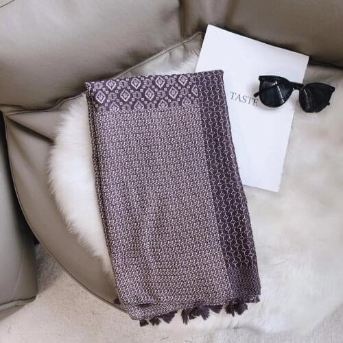 2021 Fashion Viscose Geometry Print Scarf Shawls Long Geometric Wrap Hijab Scarves Free Shipping