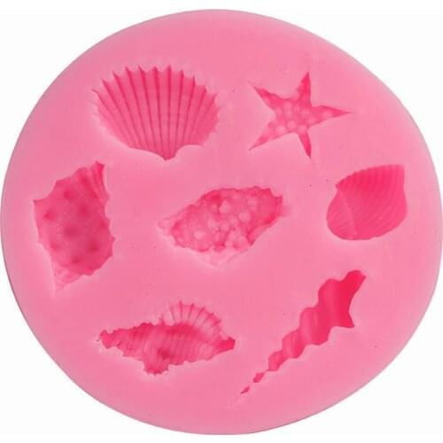 3D Sea Shell Shape Cake Mold Food-grade Silicone Baking Dish Chocolate Candy Mold Bakeware Cake Decorating Tools